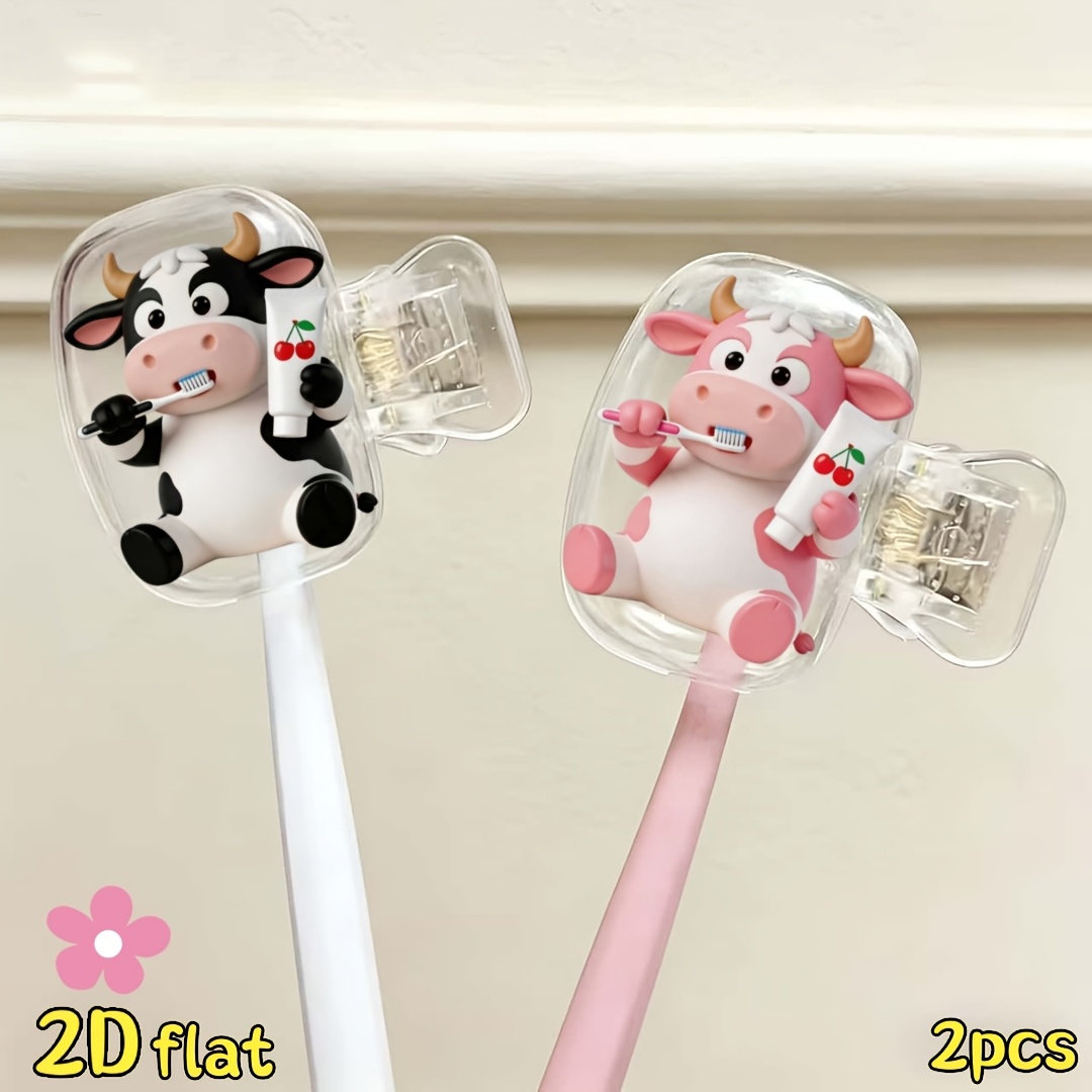 2pcs Cow Toothbrush Holder Tra - đánh giá và giá Home Essentials Bathroom Storage